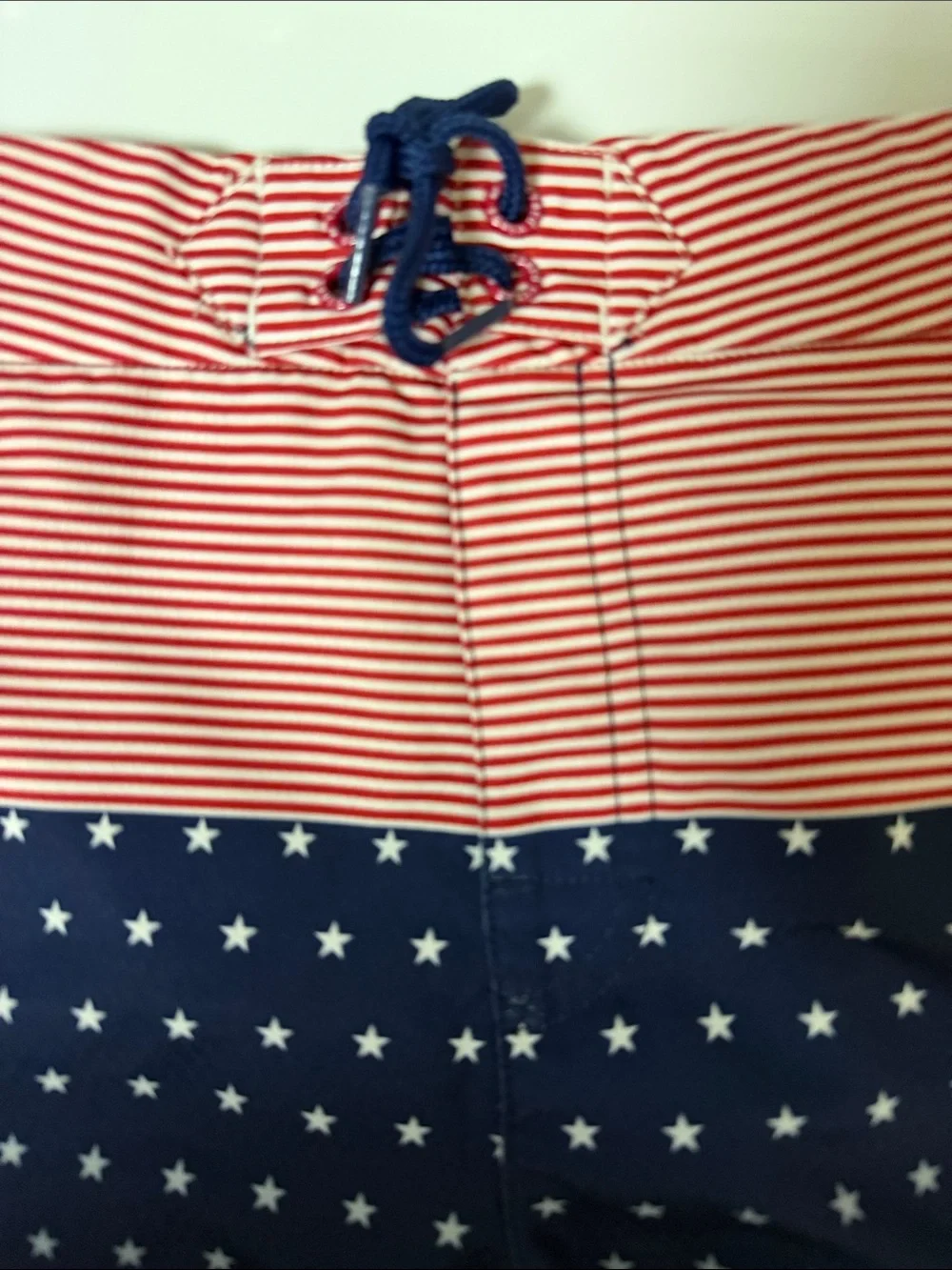 Vineyard Vines Red & Navy Star Stripe board shorts